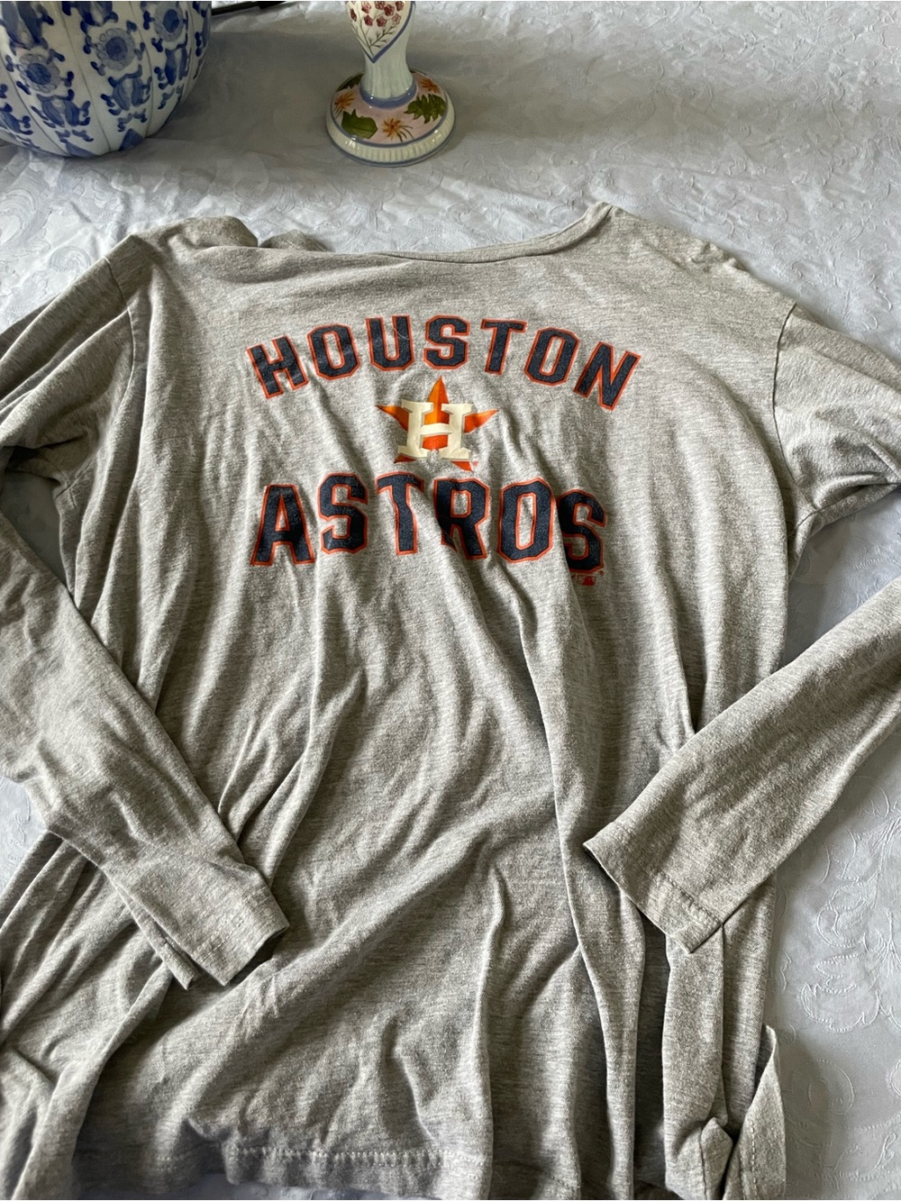 Houston Astros Long sleeve Fanatics Heather Gray Tee